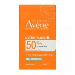 Avene Eau Thermale Ultra Fluid Oil Control Αδιάβροχη Αντηλιακή Λοσιόν Προσώπου SPF50 50ml