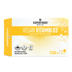 Superfoods R Vegan Vitamin D3 2500iu 60Tabs