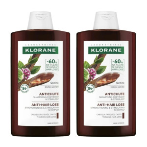 Klorane Quinine Σαμπουάν κατά της Τριχόπτωσης 50% έκπτωση στο δεύτερο προϊόν 400ml 2τεμ