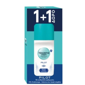 Noxzema Noxzema Men Pilot Roll-On Ανδρικό Αντιιδρωτικό Αποσμητικό 2X 50ml