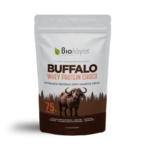 Βιολόγος Buffalo Whey 75% Βιολογική Πρωτεΐνη Ορού Γάλακτος με Γεύση Κακάο 500gr