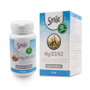 Smile MG/D3/K2 Complex Βιταμίνη για Ενίσχυση του Ανοσοποιητικού & την Υγεία των Οστών 45Caps