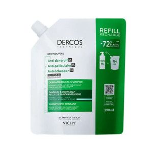 Vichy Dercos Anti-Dandruff DS Σαμπουάν Κατά της Πιτυρίδας για Κανονικά & Λιπαρά μαλλιά, Refill 390ml