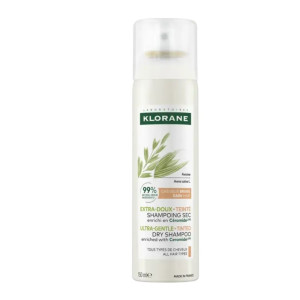 Klorane Dry Shampoo βρώμης για όλους τους τύπους μαλλιών με χρώμα - καστανά έως σκούρα μαλλιά 150ml