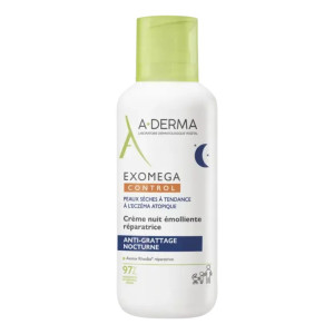 A-Derma Exomega Control Repairing Emollient Night Cream, μαλακτική κρέμα νύχτας για πολύ ξηρό δέρμα με τάση ατοπίας 400ml