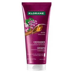 Klorane Growth Accelerating Conditioner, μαλακτική κρέμα μαλλιών επιτάχυνσης της ανάπτυξης των μαλλιών με Αδενοσίνη και Κινίνη, 200ml