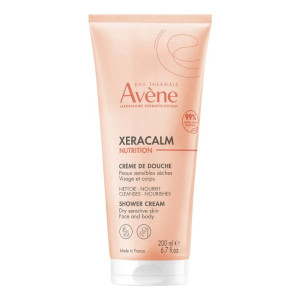Avene Xeracalm Nutrition Shower Cream, αφρίζουσα κρέμα-τζελ καθαρισμού για πρόσωπο και σώμα για το ξηρό έως πολύ ξηρό δέρμα 200ml