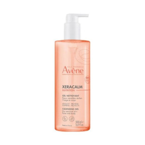 Avene Xeracalm Nutrition Cleansing Gel, αφρίζον θρεπτικό τζελ καθαρισμού για πρόσωπο και σώμα για το ξηρό έως πολύ ξηρό δέρμα 500ml