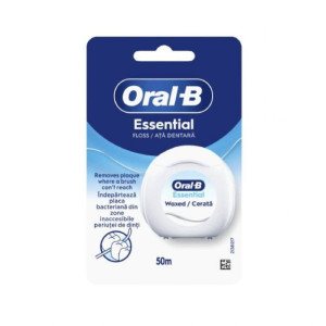 Oral-B Essential Floss Κερωμένο Οδοντικό Νήμα 50m
