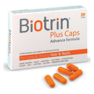 Biotrin Plus Caps Συμπλήρωμα Διατροφής για την Καλή Υγεία των Μαλλιών & των Νυχιών 30Caps