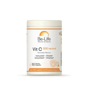 Be-Life Vit C 500 Neutral Βιταμίνη για Ενίσχυση του Ανοσοποιητικού, τo Δέρμα & Αντιοξειδωτική δράση 500mg Neutral 50 Caps
