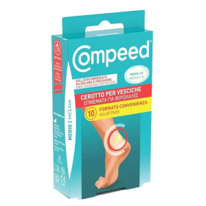 Compeed Hydrocolloid Foot Treatment Heal Fast Medium Size Blister Plasters 10 Τεμάχια