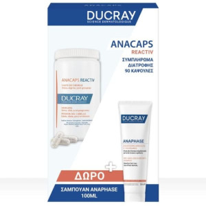 Ducray Promo Anacaps Reactiv Hair Loss 90caps & Δώρο Anaphase Anti-Hair Loss & Growth Shampoo 100ml