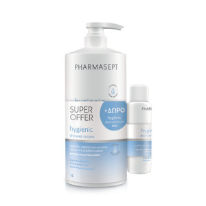 Pharmasept Hygienic Shower Cream Κρεμώδες Αφρόλουτρο 1L Και δώρο Ultra Hydra Pharmasept 80ml
