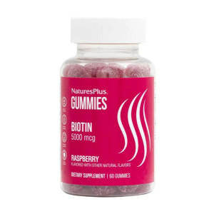 Nature's Plus Gummies Biotin 500mcg Raspberry 60Gum