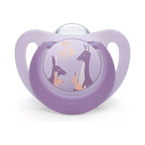Nuk First Choice Night Banny Πιπίλα Σιλικόνης Νυκτός με Θήκη για 18-36 Mηνών