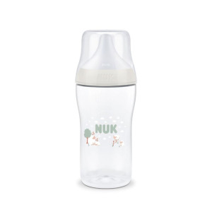 Nuk Πλαστικό Μπιμπερό Perfect Match Κατά των Κολικών με Θηλή Σιλικόνης για 3+ μηνών Λευκό 260ml
