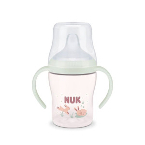 Nuk Night Εκπαιδευτικό Μπιμπερό Πλαστικό με Λαβές Μπεζ για 6m+ 150ml