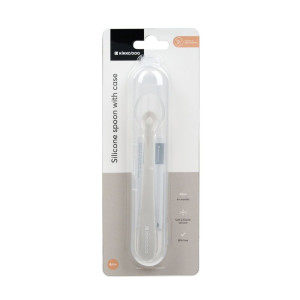 Kikka Boo Baby Spoon Boo from Silicone in Case for 4+ Months Sand