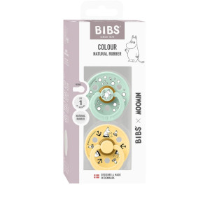 Bibs Πιπίλες Καουτσούκ Moomin Colour Sailing Nordic Mint Mix 0+μηνών Size 1