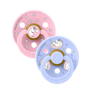 Bibs Πιπίλες Καουτσούκ Moomin Colour Dreaming Baby Pink Mix 6+μηνών Size 2