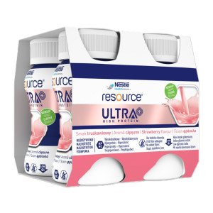 Nestle Resource Ultra + High Protein με Γεύση Φράουλα 4x125ml