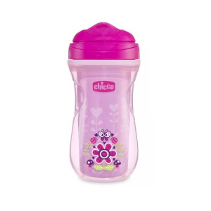 Chicco Παιδικό Ποτηράκι Active από Πλαστικό Ροζ 266ml για 14m+