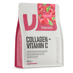 OstroVit Kolagen + Witamina C 400 g o smaku lemoniady malinowej z miętą
