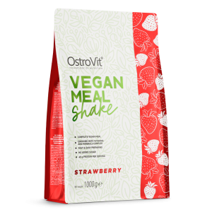 OstroVit Vegan Meal Shake 1000 g o smaku truskawkowym