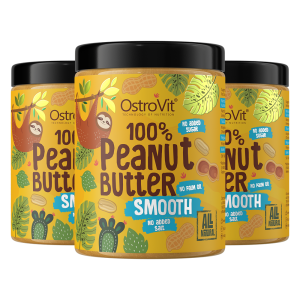 OstroVit 100% Krem Orzechowy 3 x 1000 g gładki
