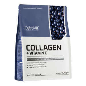 OstroVit Kolagen + Witamina C 400 g o smaku czarnej porzeczki