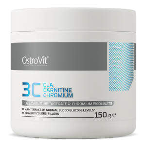 OstroVit 3C CLA Carnitine Chromium 150 g o smaku lemoniady malinowej z miętą