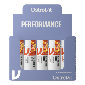 OstroVit Fat Burner Extreme Shot 20 x 80 ml goût cerise-orange