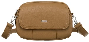 Beżowa torebka z klapką listonoszka