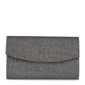 Klasyczna torebka wieczorowa czarna brokat