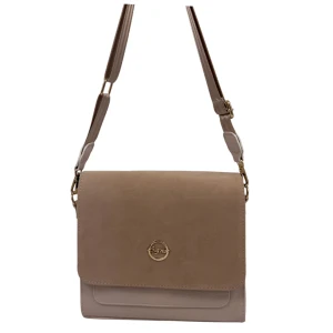 Beżowa torebka listonoszka z kieszenią