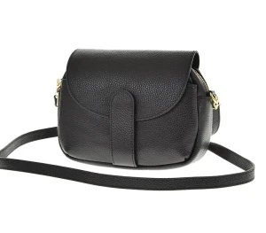 Czarna torebka listonoszka skóra