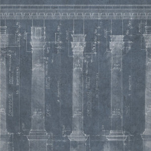Tapeta MINDTHEGAP Eclectic Colonnade Blue WP20023