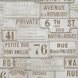 Tapeta MINDTHEGAP Eclectic Vintage Signs WP20036