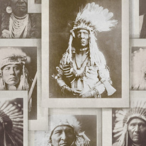 Tapeta MINDTHEGAP Eclectic Indian Chiefs Sepia WP20071
