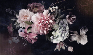 Grafika NEWWALLS Black peonies
