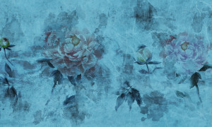 Grafika NEWWALLS Blue art peonies