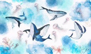 Tapeta Wonderwall Whales 35 0828 03