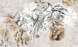 Grafika Metalic Art Malowane ptaki MA2022004