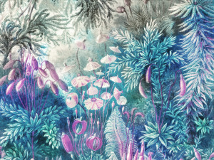 Wall Art Grafika Wall Fairytale Blue