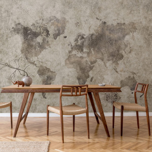 Wall Art Grafika Wall Grunge World Map