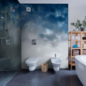 Wall Art Grafika Wall Watercolor Ombre Blue