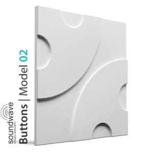 Loft Design Panel gipsowy Model 02 BUTTONS 60x60 cm