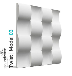 Loft Design Panel gipsowy Model 03 TWIST 60x60 cm