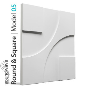 Loft Design Panel gipsowy Model 05 ROUND&SQUARE 60x60 cm